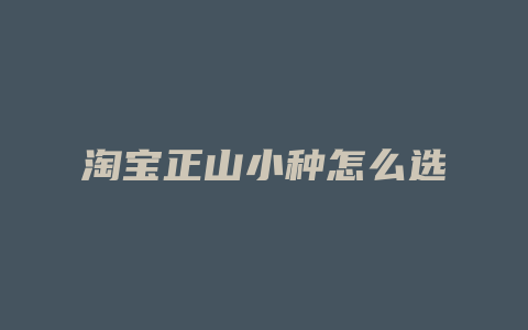 淘宝正山小种怎么选